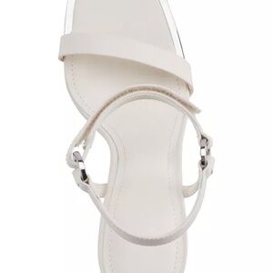 DKNY Genuine Leather White Sandals Heels, Size 10 Pumps, Date Night, Bridal NWT